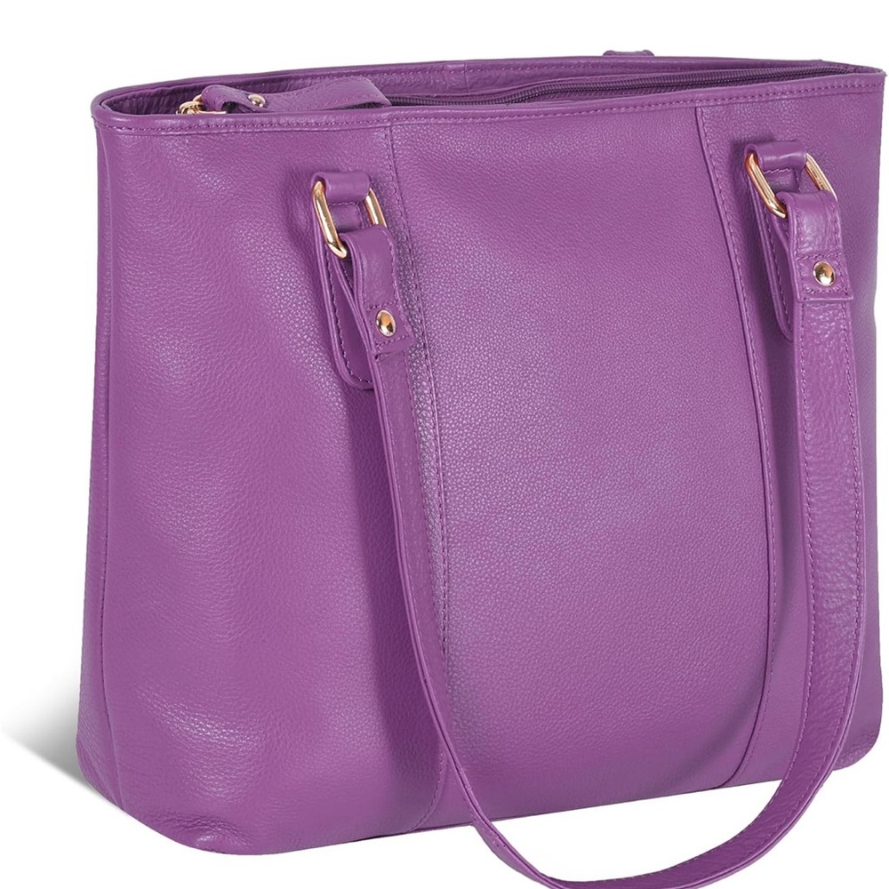 Orchid Purple Vegan Leather Tote Bag